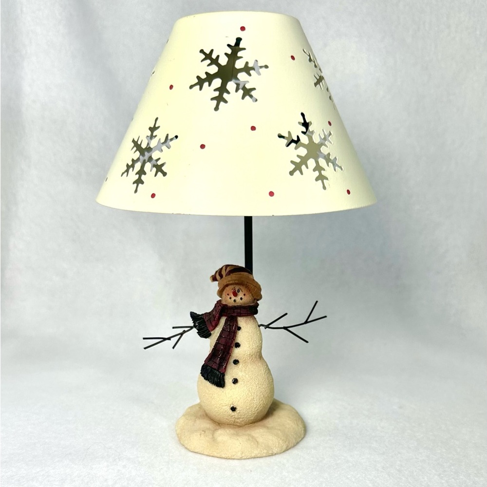 Christmas Snowman Tea Light Votive Candle Holder With Shade Crazy Mountain